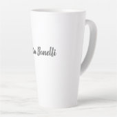 プロフェッショナルモダンミニマリストのプレーンアドイン名 カフェラテマグ (右アングル)