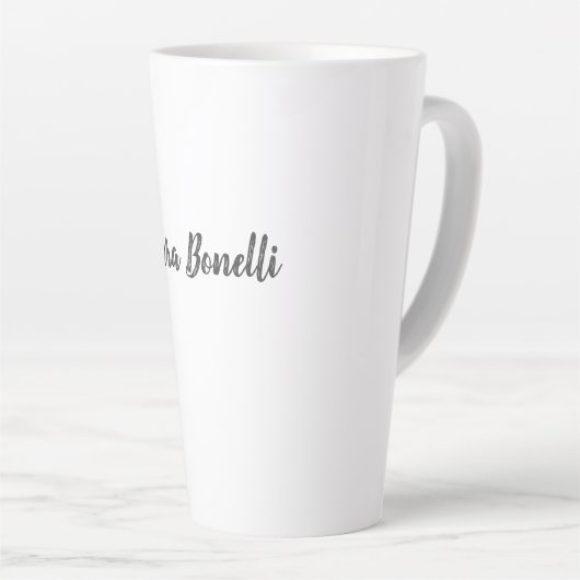 プロフェッショナルモダンミニマリストのプレーンアドイン名 カフェラテマグ (右アングル)