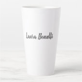 プロフェッショナルモダンミニマリストのプレーンアドイン名 カフェラテマグ (正面)