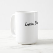 プロフェッショナルモダンミニマリストのプレーンアドイン名 コーヒーマグカップ (正面左)