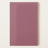 プロフェッショナルモダンミニマリストほこりっぽいバラカスタム プランナー手帳 (裏面)