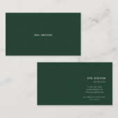 プロフェッショナルモダンミニマリストエメラルドグリーン 名刺 (正面/裏面)
