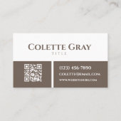 プロフェッショナルモダンミニマリストトゥーペホワイトシンプル 名刺 (裏面)