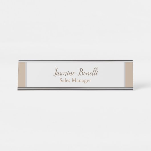 プロフェッショナルモダンミニマリストパステルカラー デスクネームプレート (正面)