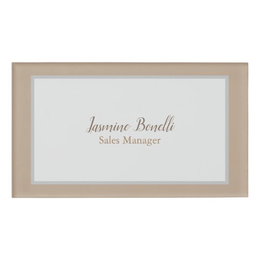 プロフェッショナルモダンミニマリストパステルカラー 名札 (正面)