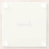 プロフェッショナルモダンミニマリストパステルベージュカラー ガラスコースター (裏面)