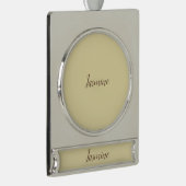 プロフェッショナルモダンミニマリストパステルベージュカラー シルバープレートバナーオーナメント (右)