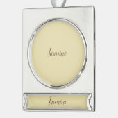 プロフェッショナルモダンミニマリストパステルベージュカラー シルバープレートバナーオーナメント (左)