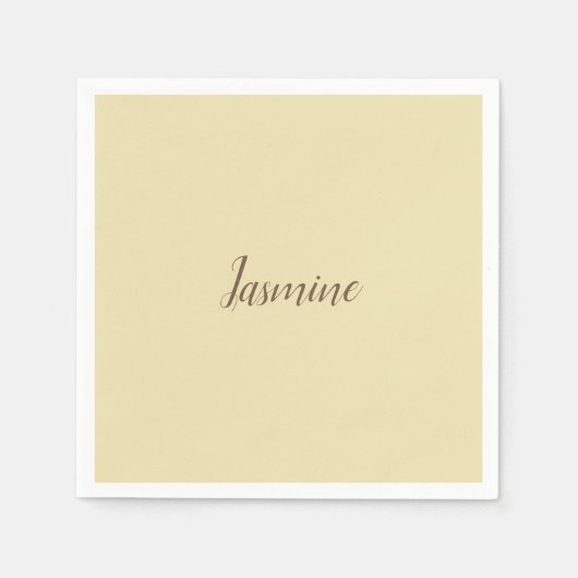 プロフェッショナルモダンミニマリストパステルベージュカラー スタンダードカクテルナプキン (正面)