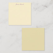 プロフェッショナルモダンミニマリストパステルベージュカラー ノートカード (正面/裏面)