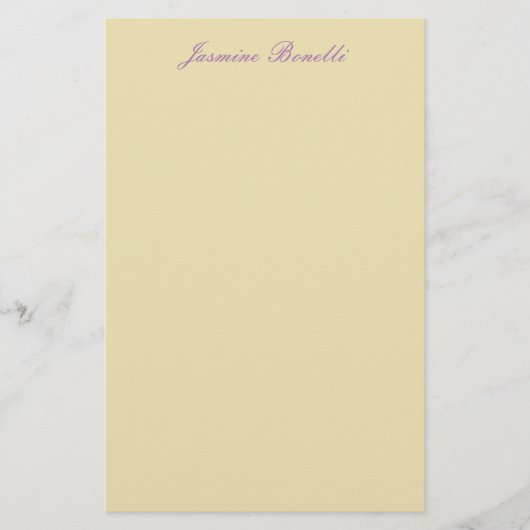 プロフェッショナルモダンミニマリストパステルベージュカラー 便箋 (正面)