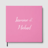 プロフェッショナルモダンミニマリストピンクカラー ゲストブック (正面)