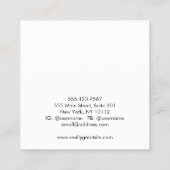 プロフェッショナルモダンミニマリストブラックスクエア スクエア名刺 (裏面)