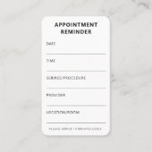 プロフェッショナルモダンミニマリストブラック&ホワイト 予約カード (正面)