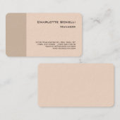 プロフェッショナルモダンミニマリストプレインパステルカラー 名刺 (正面/裏面)