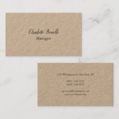 プロフェッショナルモダンミニマリストプレミアムクラフト 名刺 (正面/裏面)