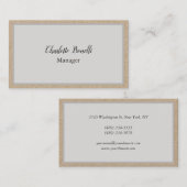 プロフェッショナルモダンミニマリストプレミアムクラフト 名刺 (正面/裏面)