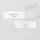 プロフェッショナルモダンミニマリストプレミアムシルク スキニー名刺 (正面/裏面)