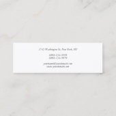 プロフェッショナルモダンミニマリストプレミアムシルク スキニー名刺 (裏面)