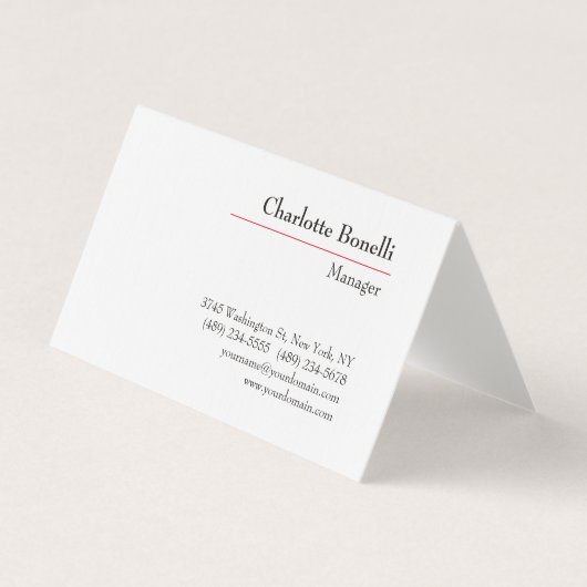 プロフェッショナルモダンミニマリストプレミアムシルク 名刺 (正面)