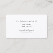 プロフェッショナルモダンミニマリストプレミアムシルク 名刺 (裏面)