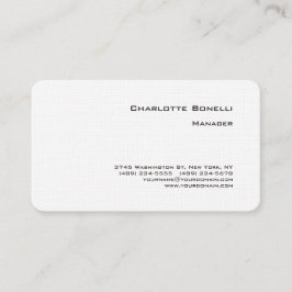 プロフェッショナルモダンミニマリストプレミアムリネン 名刺