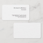 プロフェッショナルモダンミニマリストプレミアムリネン 名刺 (正面/裏面)