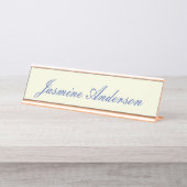 プロフェッショナルモダンミニマリストベージュカラー デスクネームプレート (正面)