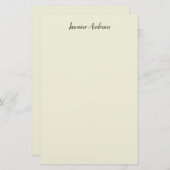 プロフェッショナルモダンミニマリストベージュカラー 便箋 (正面/裏面)