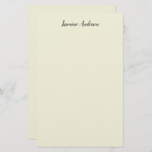 プロフェッショナルモダンミニマリストベージュカラー 便箋 (正面/裏面)