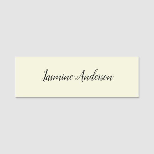 プロフェッショナルモダンミニマリストベージュカラー 名札 (正面)