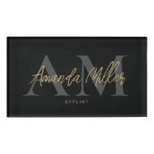 プロフェッショナルモダンミニマリストモノグラム磁気 名札 (正面)