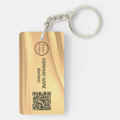 プロフェッショナルモダンミニマリストロゴQrコード キーホルダー (裏面)
