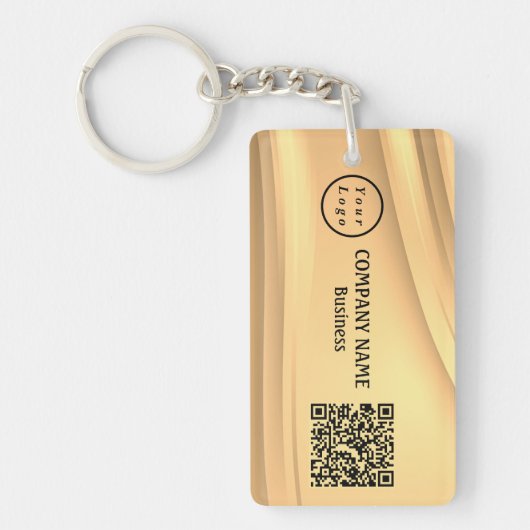 プロフェッショナルモダンミニマリストロゴQrコード キーホルダー (正面)
