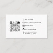 プロフェッショナルモダンミニマリストロゴQrコード 名刺 (裏面)