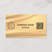 プロフェッショナルモダンミニマリストロゴQrコード 名刺 (正面)