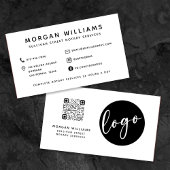 プロフェッショナルモダンミニマリストロゴQrコード 名刺