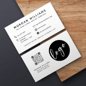 プロフェッショナルモダンミニマリストロゴQrコード 名刺