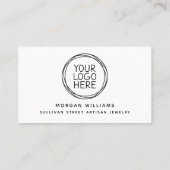 プロフェッショナルモダンミニマリストロゴQrコード 名刺 (裏面)