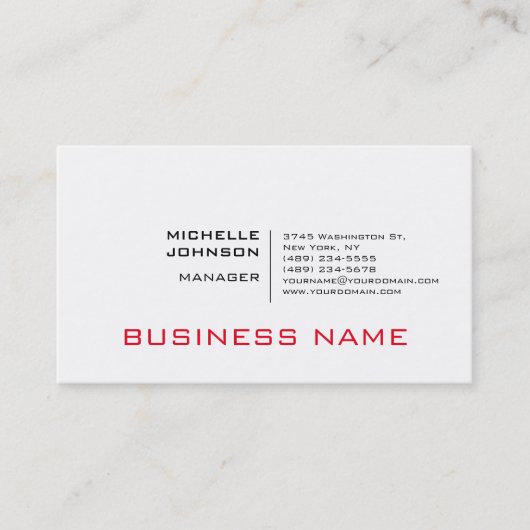 プロフェッショナルモダンミニマリスト 名刺 (正面)