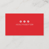 プロフェッショナルモダンミニマルかわいらしコーラルピンク 名刺 (裏面)