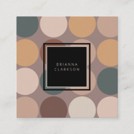 プロフェッショナルモダンミニマルなアーストーンサークル スクエア名刺