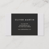プロフェッショナルモダンミニマルなダークグレーとライトグレー 名刺 (裏面)