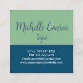 プロフェッショナルモダンミニマルな目を引く スクエア名刺 (裏面)