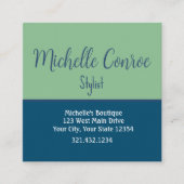 プロフェッショナルモダンミニマルな目を引く スクエア名刺 (正面)