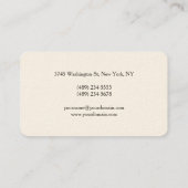 プロフェッショナルモダンミニマルのシグネチャークリーム 名刺 (裏面)