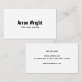 プロフェッショナルモダンミニマルはっきりしたフォント 名刺 (正面/裏面)