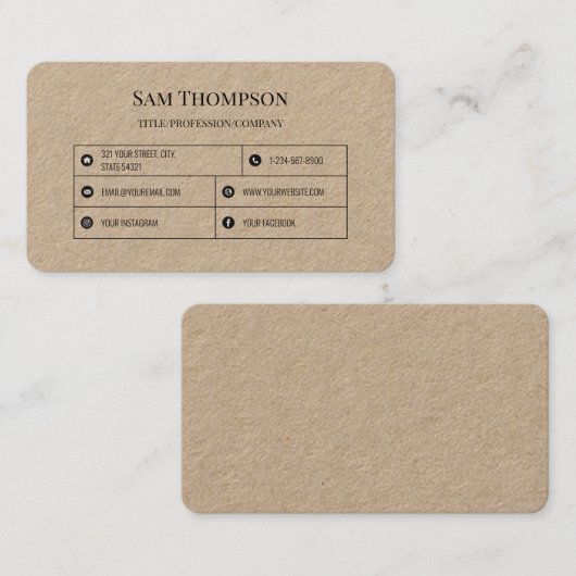 プロフェッショナルモダンミニマルソーシャルメディアのアイコン 名刺 (正面/裏面)