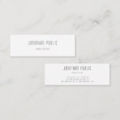 プロフェッショナルモダンミニマルテンプレートエレガント スキニー名刺 (正面/裏面)