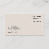 プロフェッショナルモダンミニマルテンプレートエレガント 名刺 (裏面)